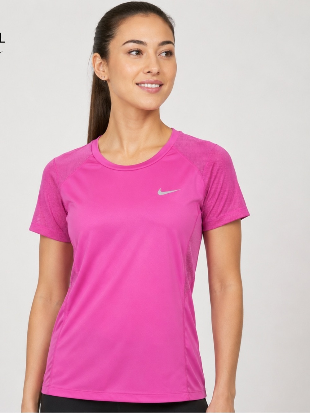 Nike Fuchsia Performance Tee.  Size-Small